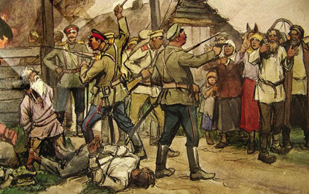 И. А. Владимиров. Расстрел крестьян белоказаками. 1926 год/Alamy