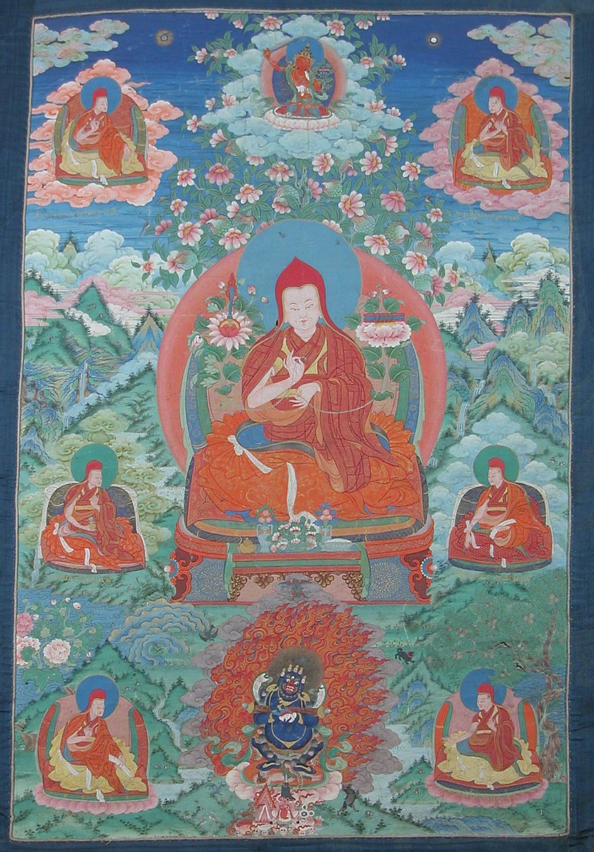 Сакья Пандита. Матаға салынған сурет. 18 ғасыр, Шығыс Тибет/The Metropolitan Museum of Art/Wikimedia Commons