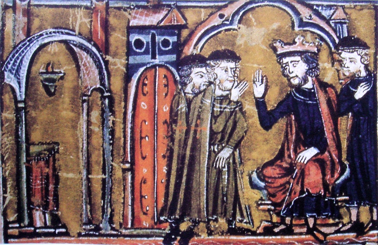 Baldwin II ceeding the location of the Temple of Salomon to Hugues de Payns and Gaudefroy de Saint-Homer /Wikimedia Commons