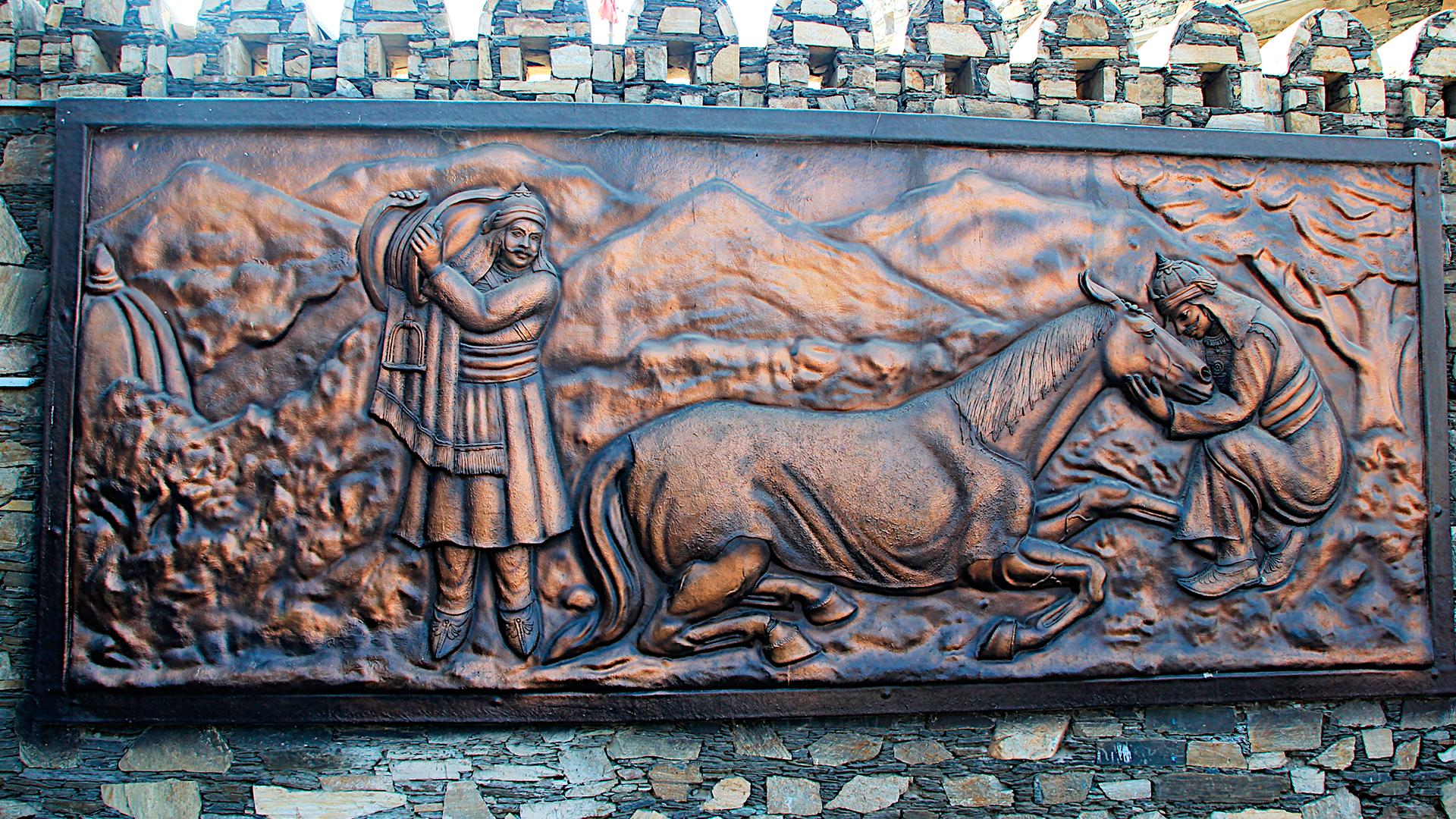 Memorial plaque with the image of Maharana Pratap/Shutterstock