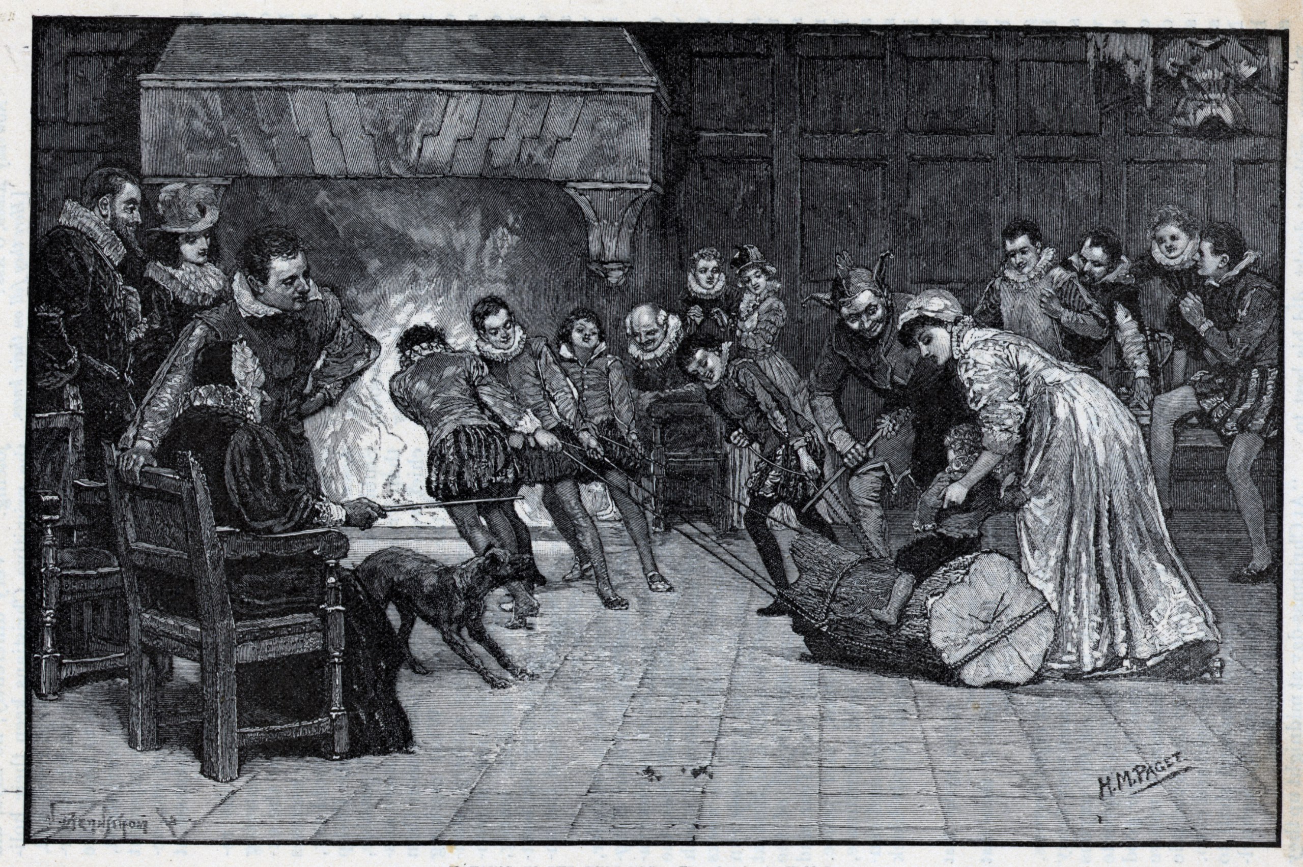 Х. М. Пэджет. Гаврюра "Перетаскивание Святочного бревна". 1884 год/Getty Images