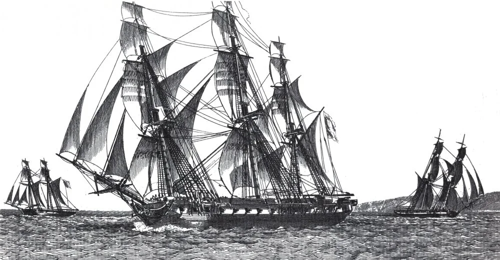 Фрегат «Медуза» в 1816 году. Гравюра/Wikimedia commons