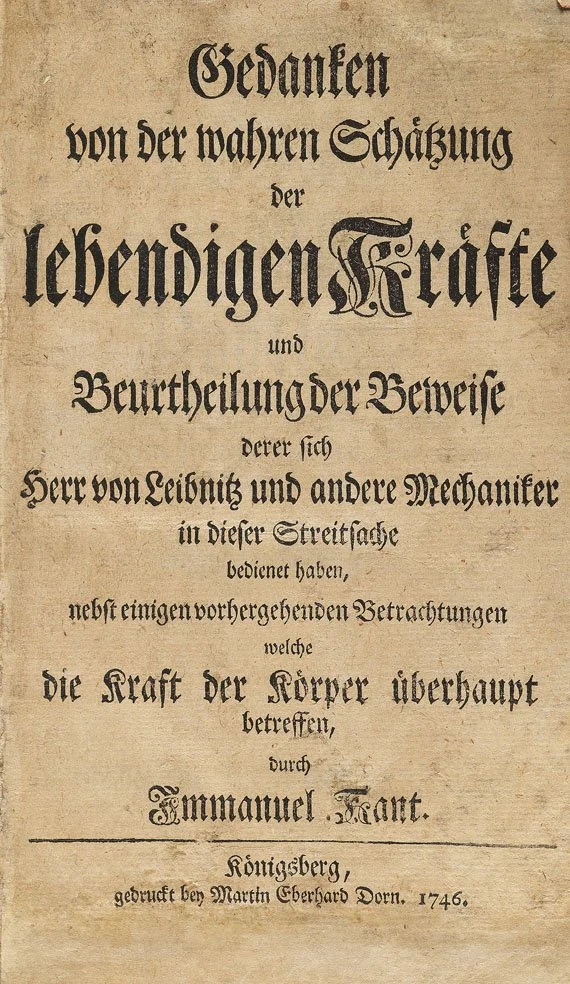 Обложка немецкого издания первого труда И. Канта/Wikimedia commons