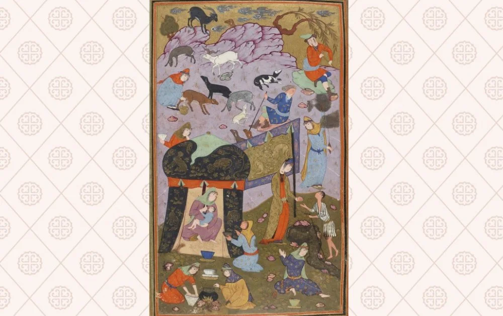 Лагерь кочевников. Миниатюра из персидской рукописи 16 века / BNF, Paris