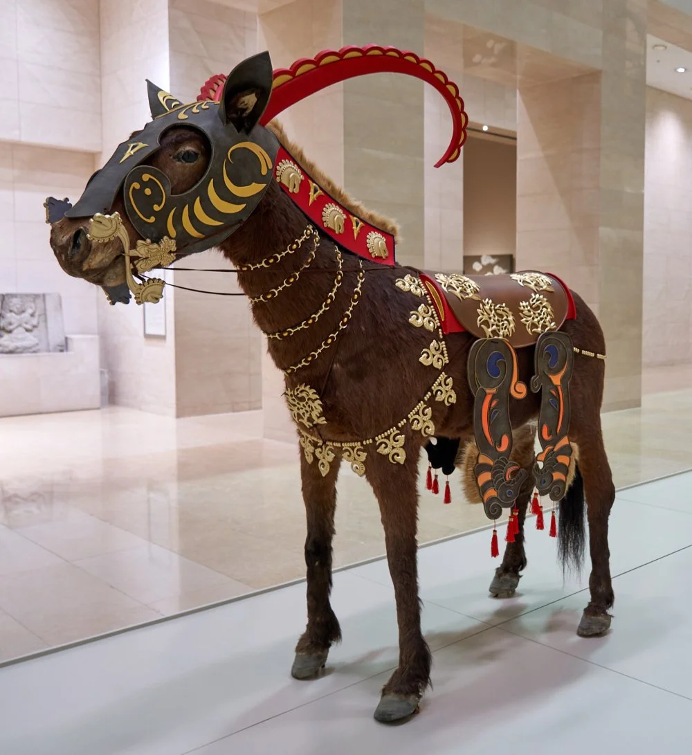 Decorated funerary horse from Berel curgan. 4th century BCE / Wikimedia Commons