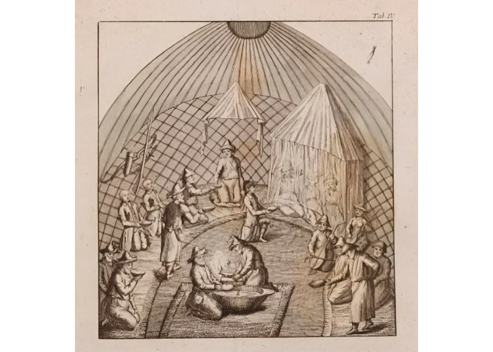 John Castle. Castle’s audience with the khan’s wife, to whom he presents gifts. «Diary of a Journey in 1736 from Orenburg to Abulkhair, Khan of the Kirghiz-Kaisak Horde»