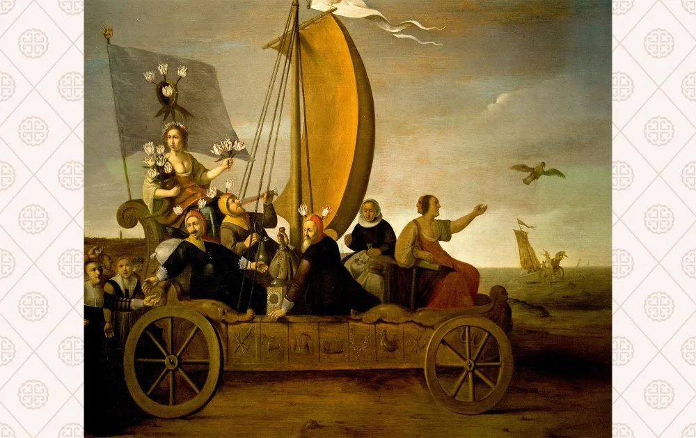Hendrik Gerritsz Pot. Flora's wagon of fools. 1637-1638 / Alamy