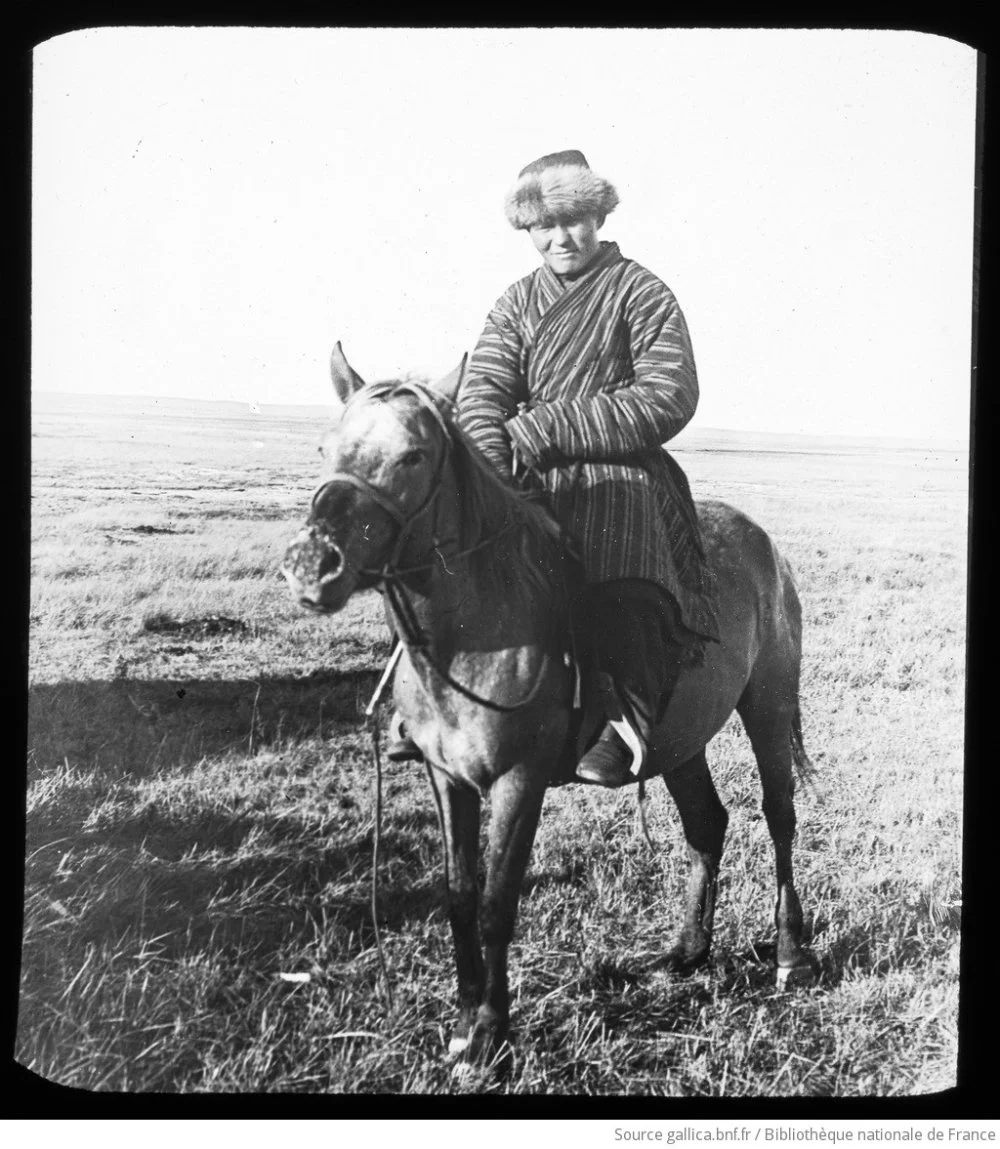 Казах на лошади. 19 век / Jules Marie Cavelier de Cuverville / Bibliothèque nationale de France / Gallica