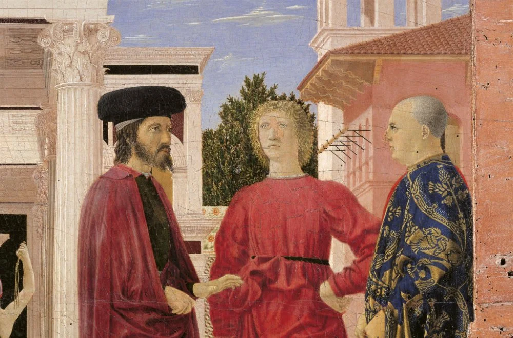 The Flagellation of Christ, by Pietro di Benedetto dei Franceschi known as Piero della Francesca, 1453 - 1460 about, Urbino, Marche National Gallery/Getty Images