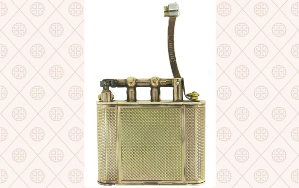Винтажная зажигалка Dunhill compact из розового золота / из открытого источника