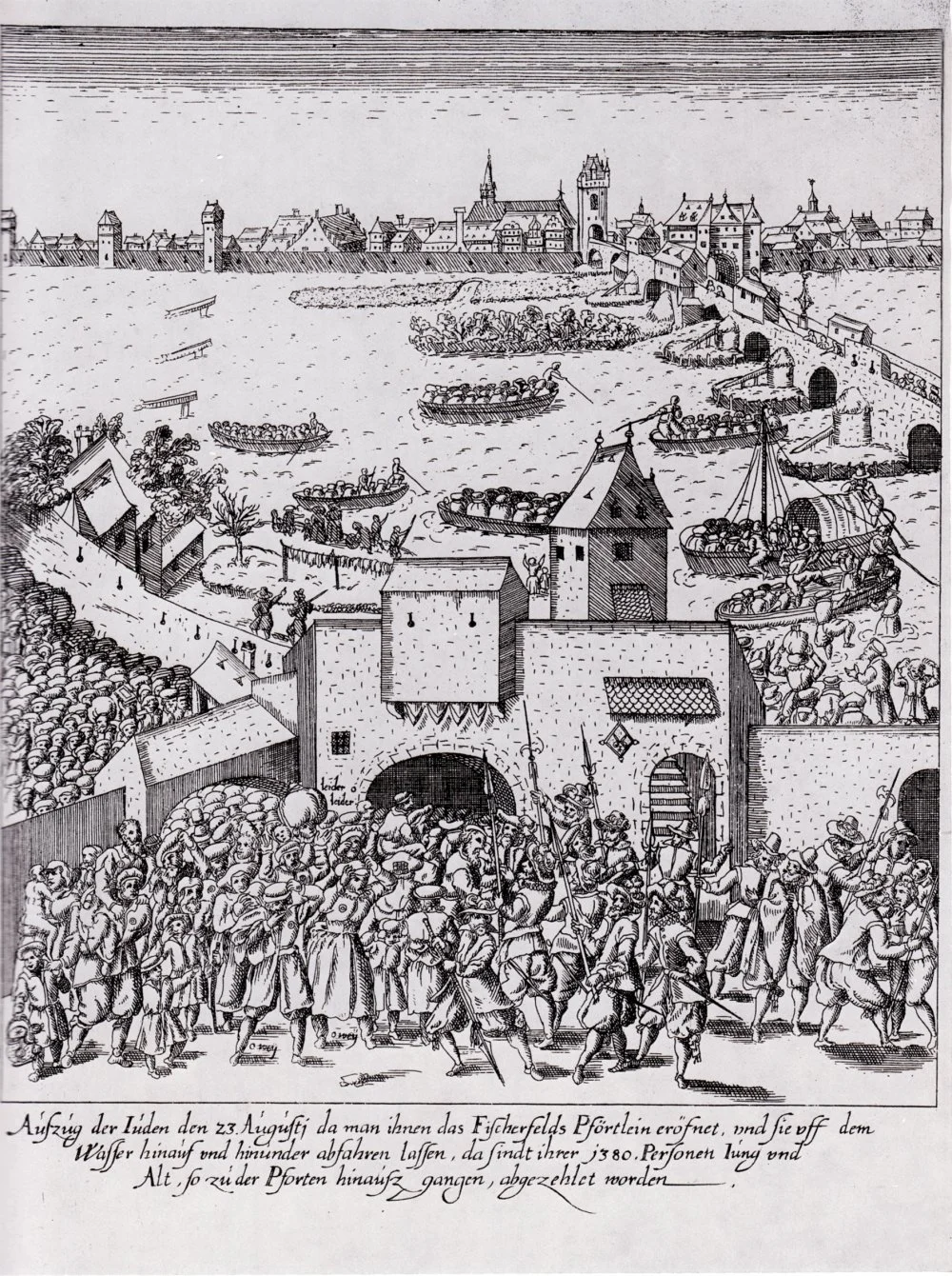 Георг Келлер. Гравюра. Изгнание евреев из Франкфурта. 17 век/Wikimedia Commons