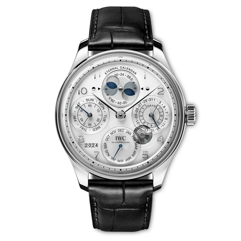 IWC Schaffhausen Portugieser мәңгілік күнтізбесін шығарды, бұл өмірдегі ескірмейтін мәңгілік күнтізбе. Ол айлар мен кібісе жылдардағы күндерді ажыратады. Бұл сағат кем дегенде 3999-жылға дейін ілесе алады және озып кетпейді/Баспасөз қызметінің архиві