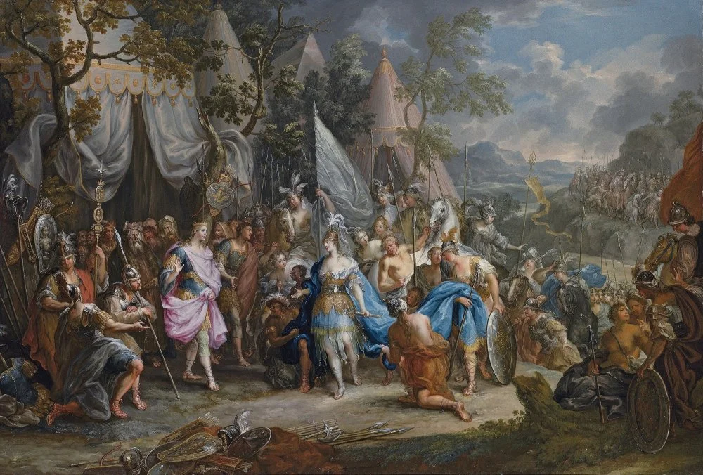 Johann Georg Platzer. Thalestris in the camp of Alexander the Great/ Wikimedia Commons 
