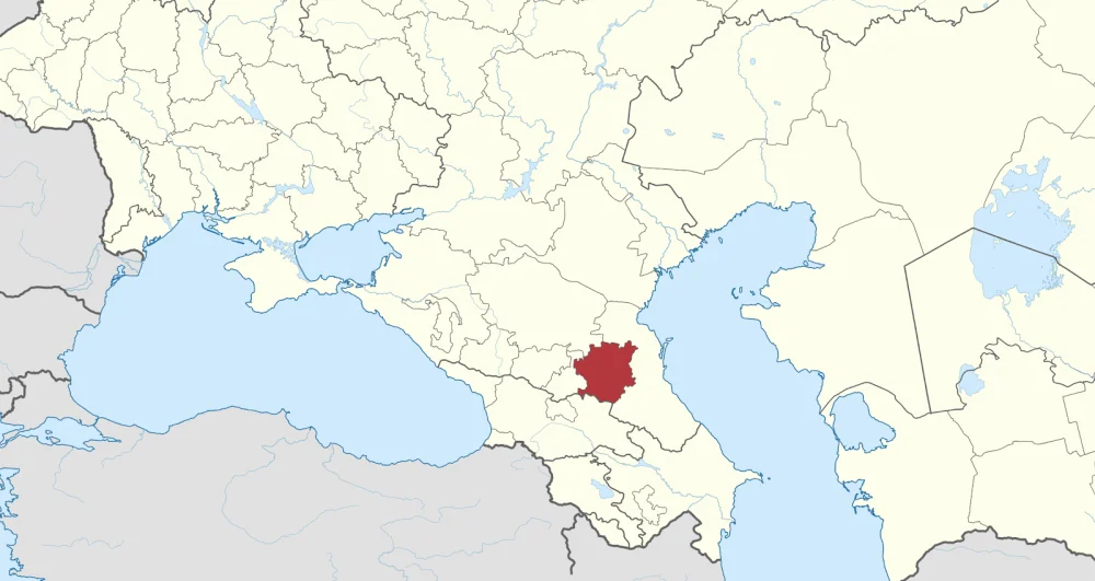 Чечено-ингушская АССР на карте в 1989 году / Wikimedia Commons