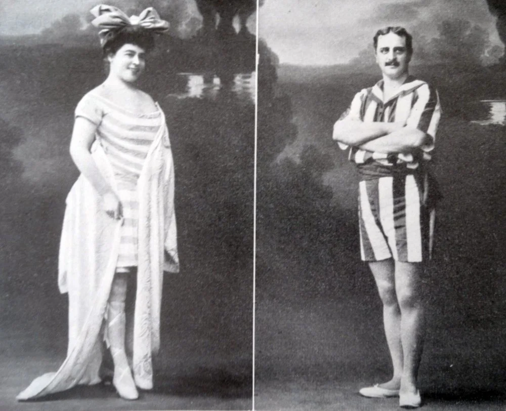 19 ғасырдың аяғындағы жүзу костюмдері/Getty images