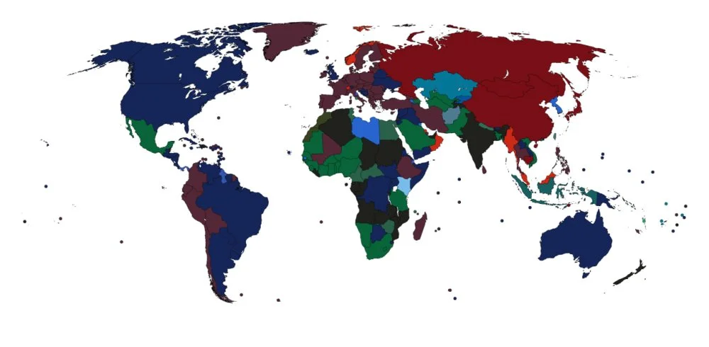 Passport color design world map/Wikimedia Commons