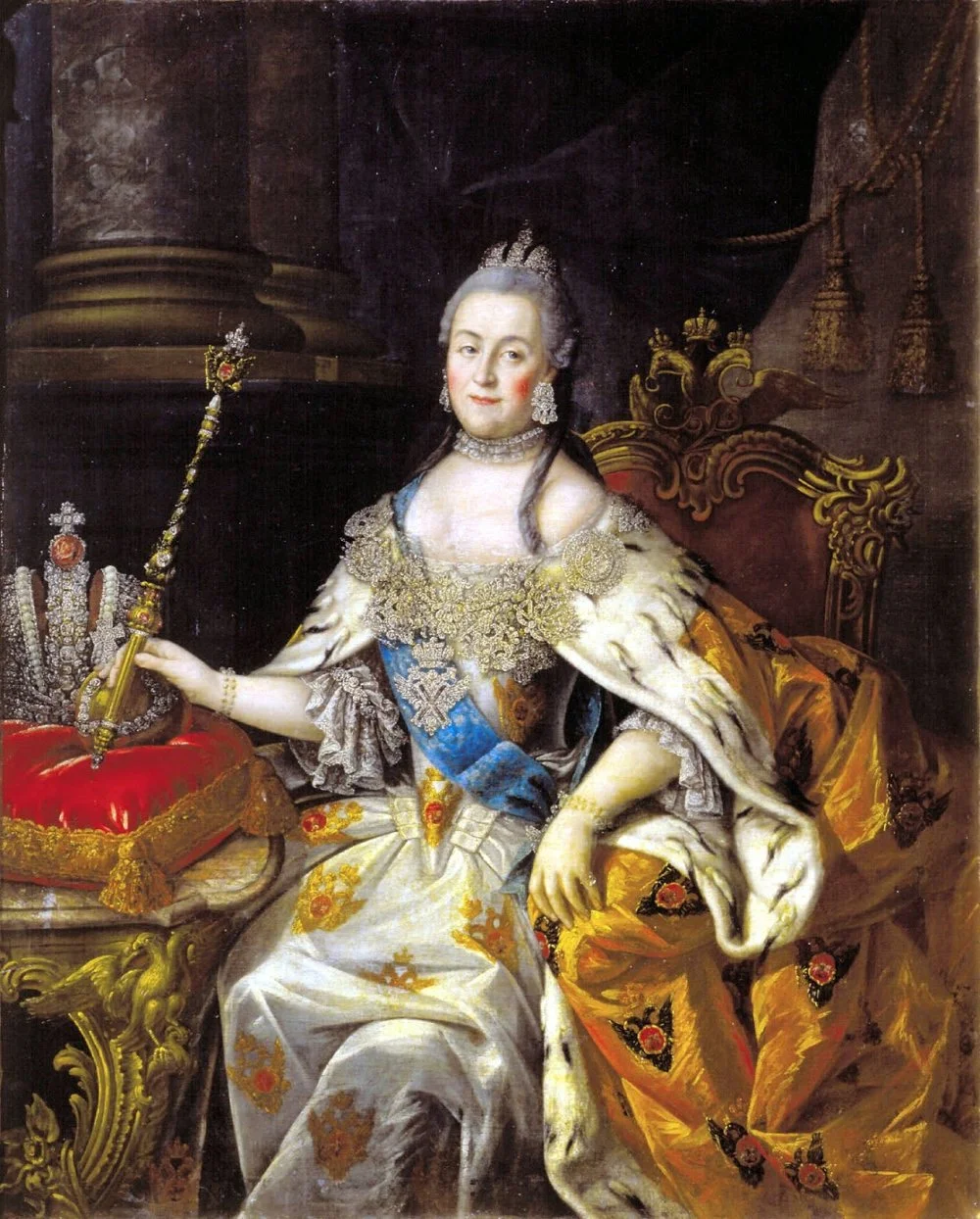 Aleksey Antropov. Portrait of Catherine II of Russia (1729-1796) second half of 18th century/Art Gallery of Tver /Wikimedia Commons