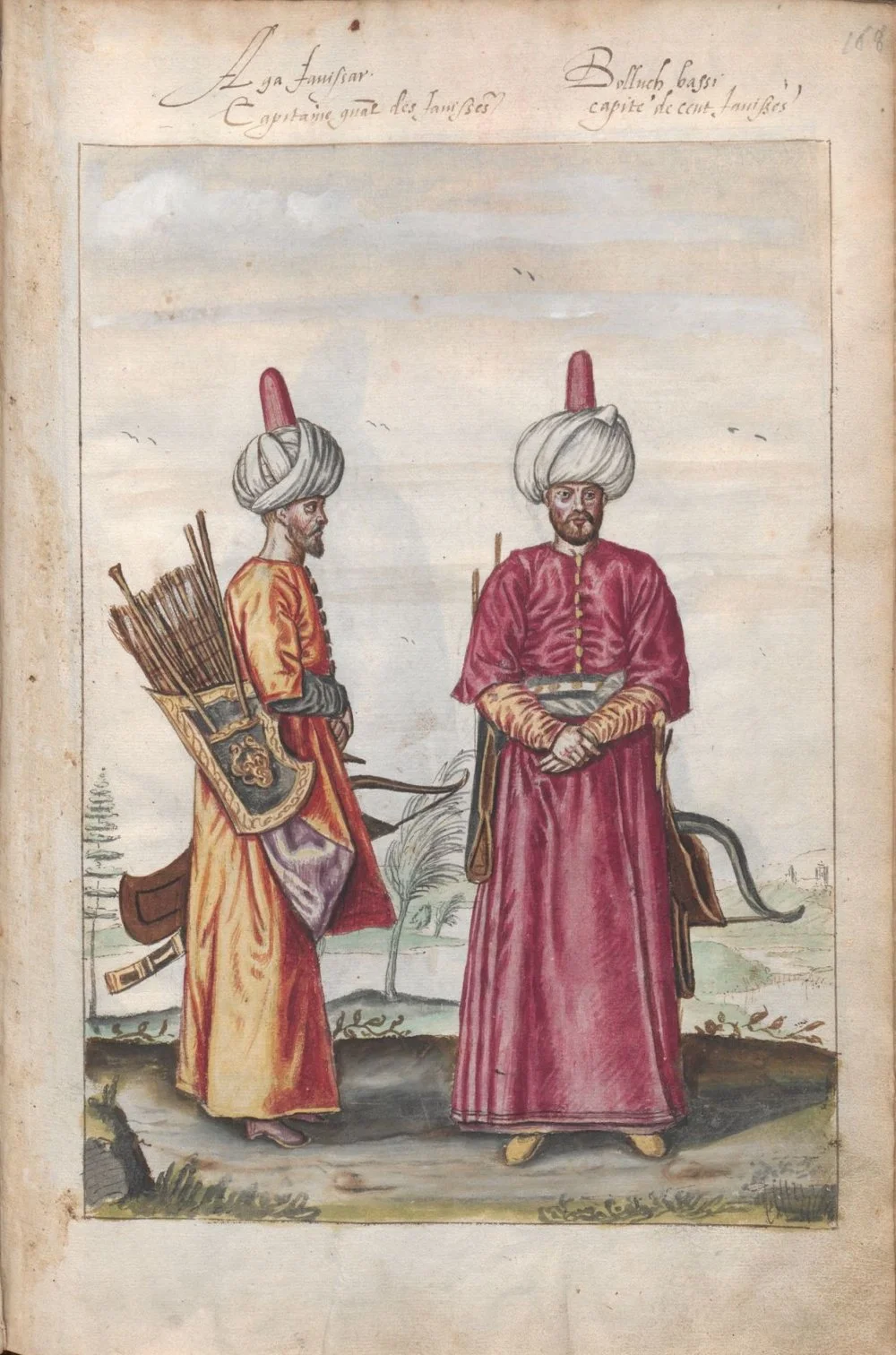 Ламберт Уитс. Ага янычар и сотник. 1573/Wikimedia Commons