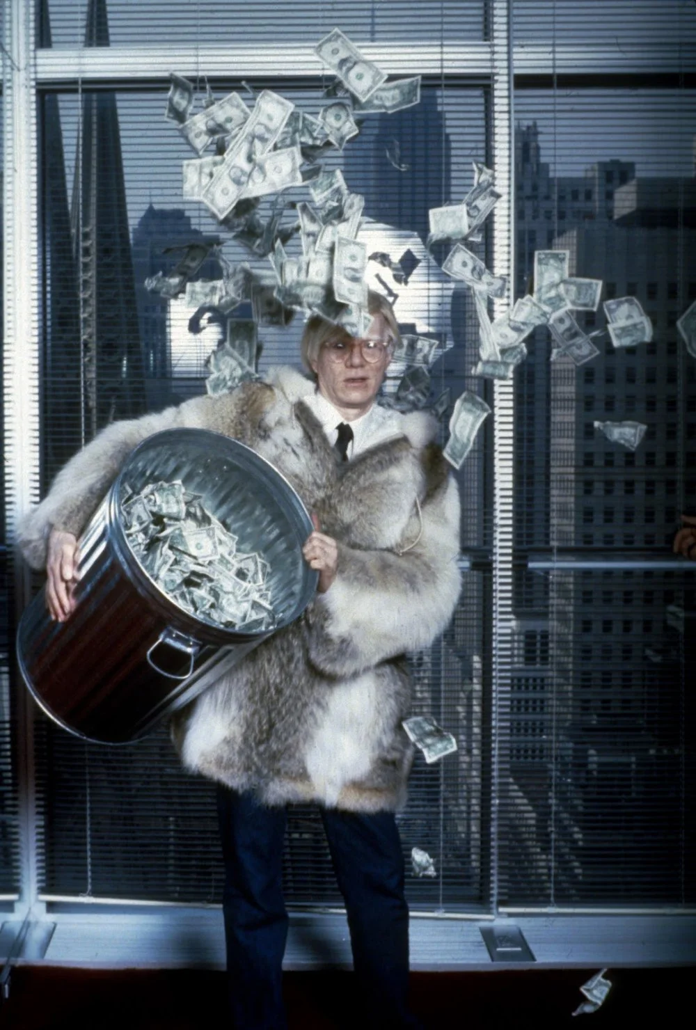 Andy Warhol showing his artistry. 1980s in New York City/Platzer/IMAGES/Getty Images