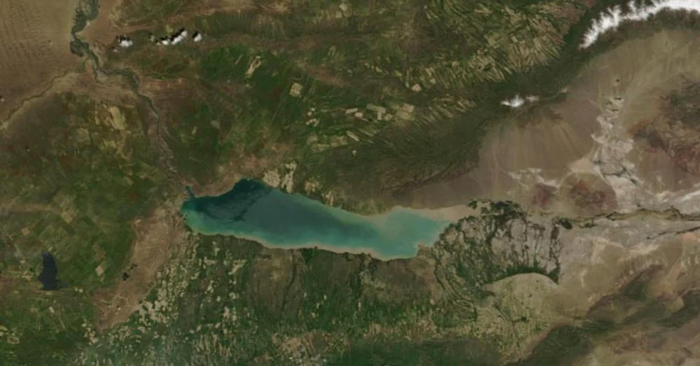 Капшагайское водохранилище. Съемка со спутника/Alamy