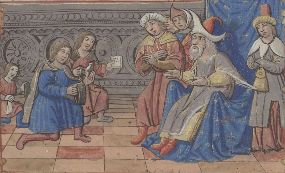 Встреча Марко Поло и Хубилай-хана, миниатюра 13 века/Wikimedia commons