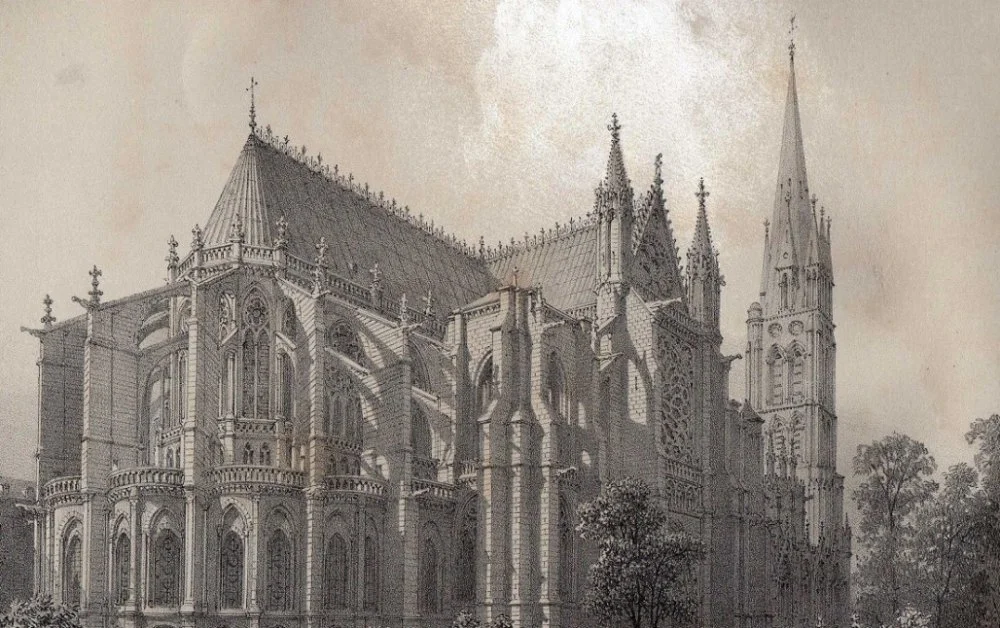 Феликс Бенуа. Церковь аббатства Сен-Дени. 1861 год /WIkimedia Commons