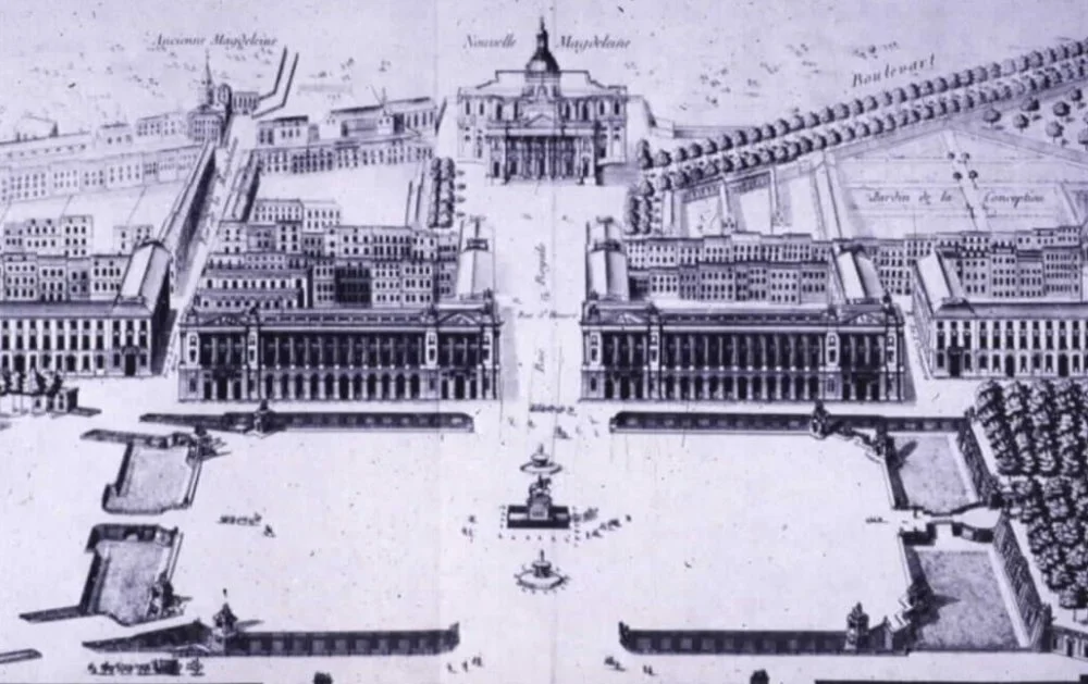 Ange-Jacques Gabriel. The project of the Place de la Concorde. Paris. 1758 /Alamy