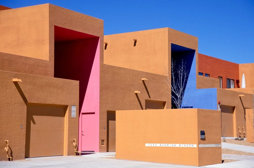 New Mexico Santa Fe, Zocalo Condominium Community, Architect Ricardo Legoretta/Getty Images