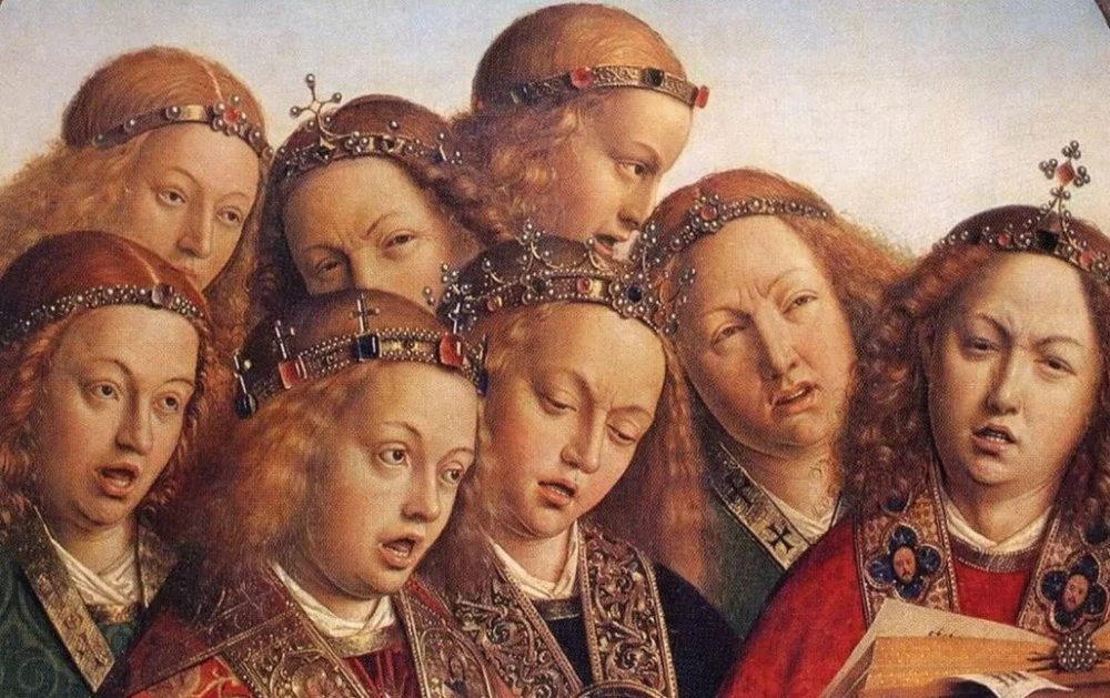 Ян ван Эйк. Поющие ангелы. Гентский Алтарь (Фрагмент), 1432 г. / Alamy