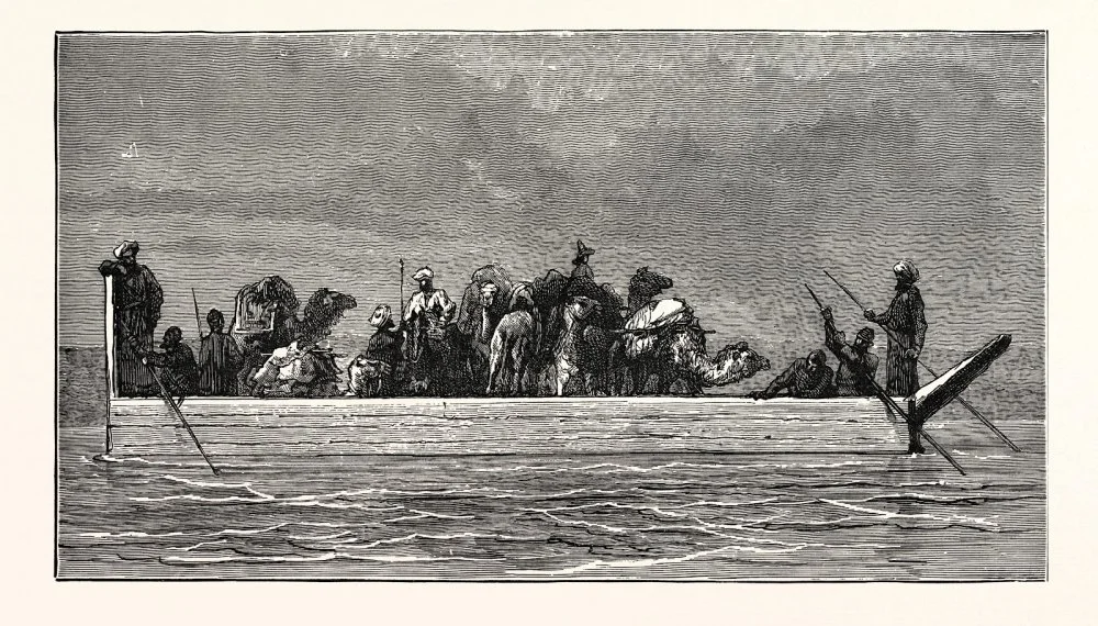 Сырдарияны кесіп өту. Гравюра, 19-ғасыр / Getty Images