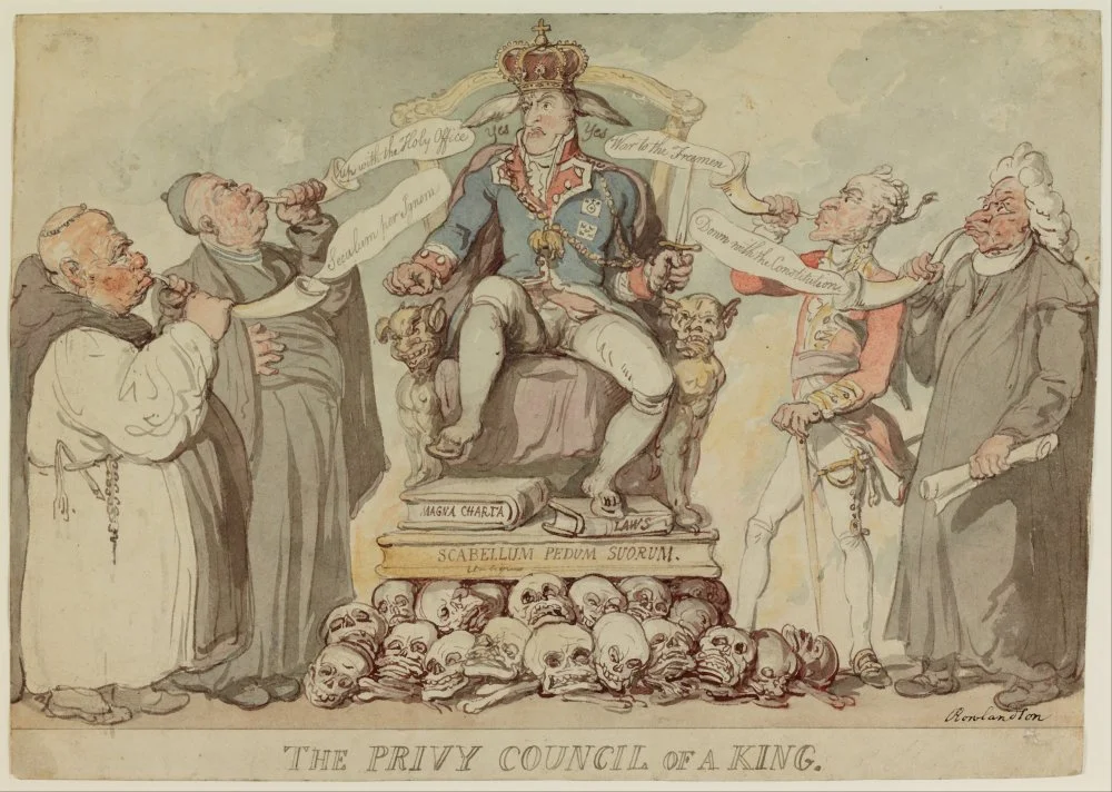 Thomas Rowlandson. The Privy Council of a King. 1815/Wikimedia Commons