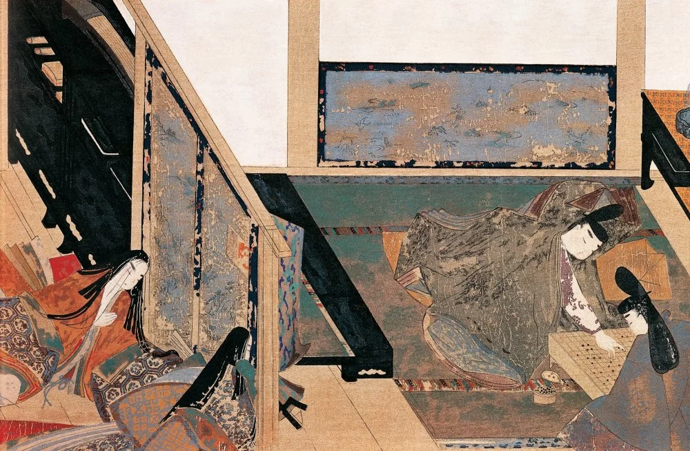 Мурасаки Сикибудың (978-1031) «Гэндзи туралы повесть» атты романына арналған иллюстрация. 11 ғасыр/Getty Images