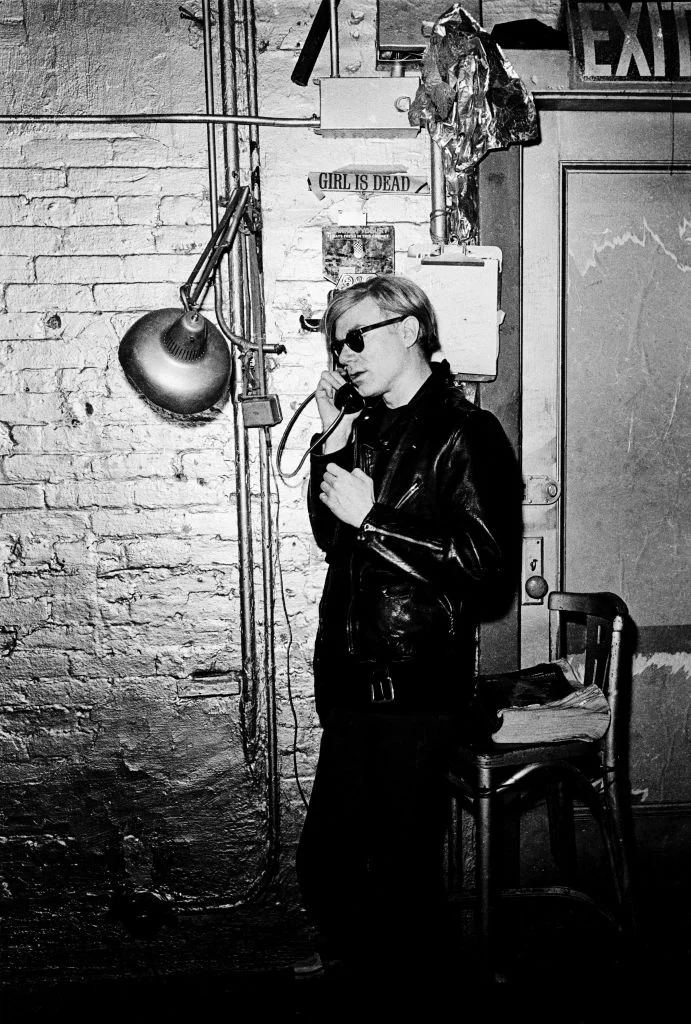 Andy Warhol At The Factory On The Phone.  May 5, 1968/Santi Visalli/Getty Images