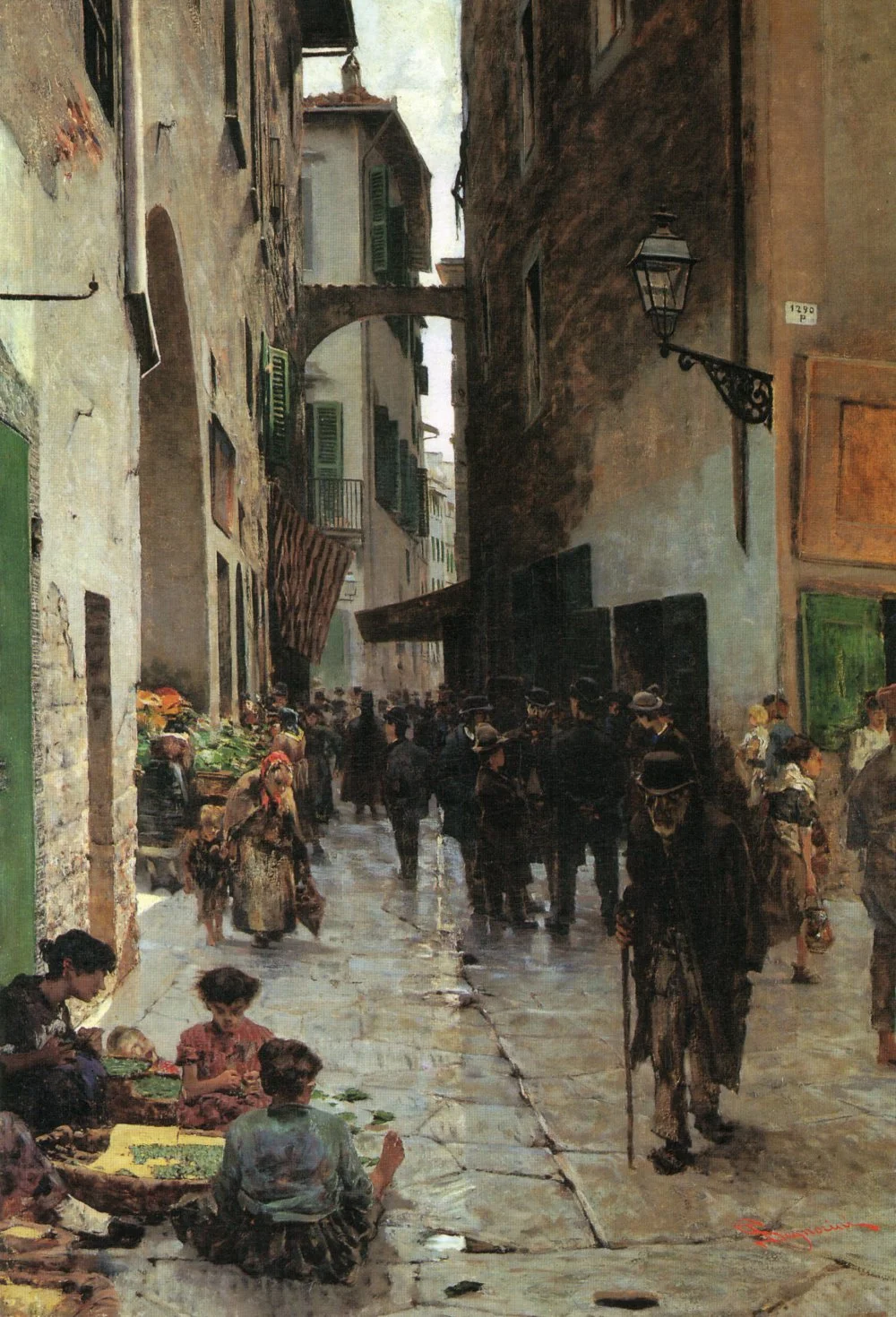 Телемако Синьорини. Гетто Флоренции. 1892 год/Alamy