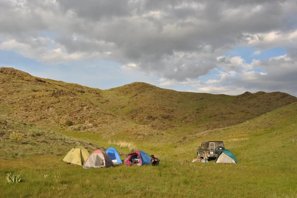 Field camp of archaeologists in Kulzhabasy/Olga Gumirova