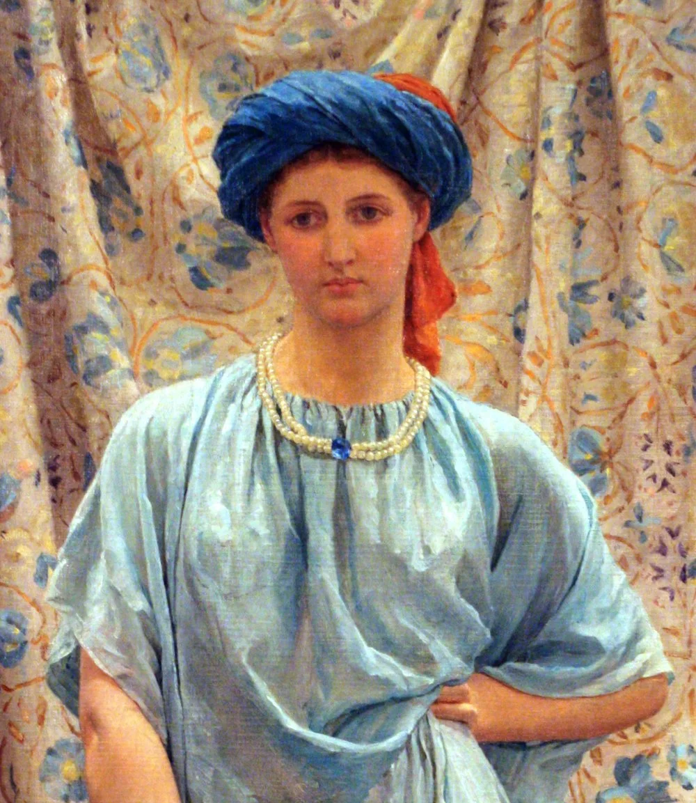 Albert Moore (1841-93) 'Sapphires' (1877) the title reflects the colour of the stones worn by the model/Getty Images