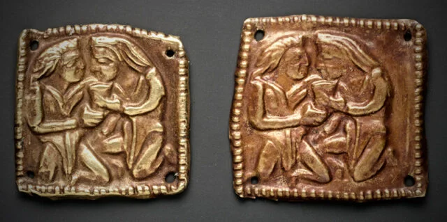 Gold plaques showing Scythians drinking. /The State Hermitage Museum, St Petersburg, 2017. Photo: V Terebenin