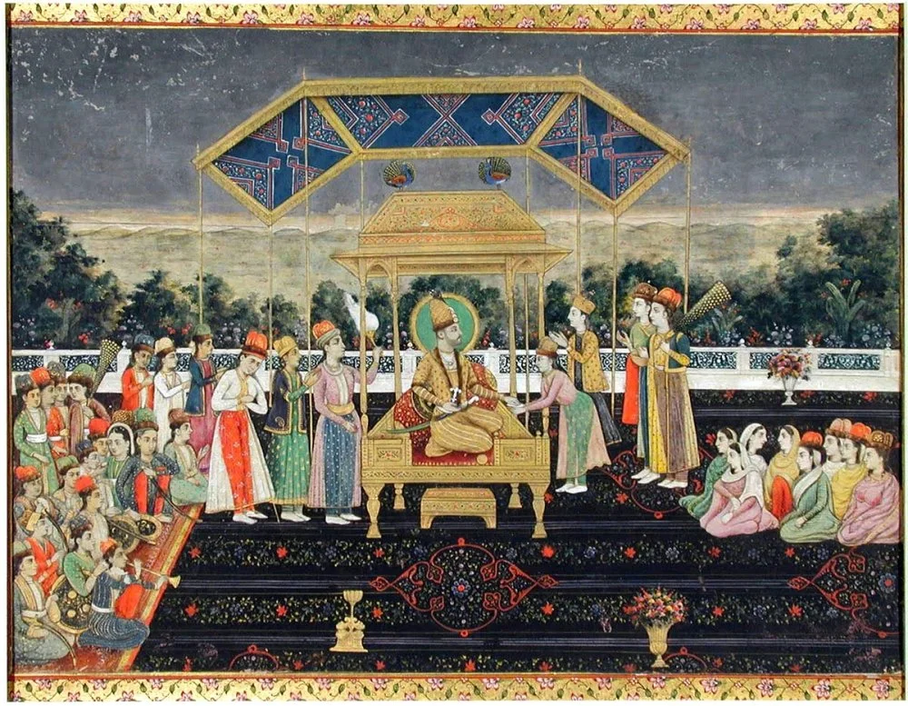 Nadir Shah on the Peacock Throne after his defeat of Muhammad Shah. Edwin Binney 3rd Collection circa 1850/WIkimedia Commons