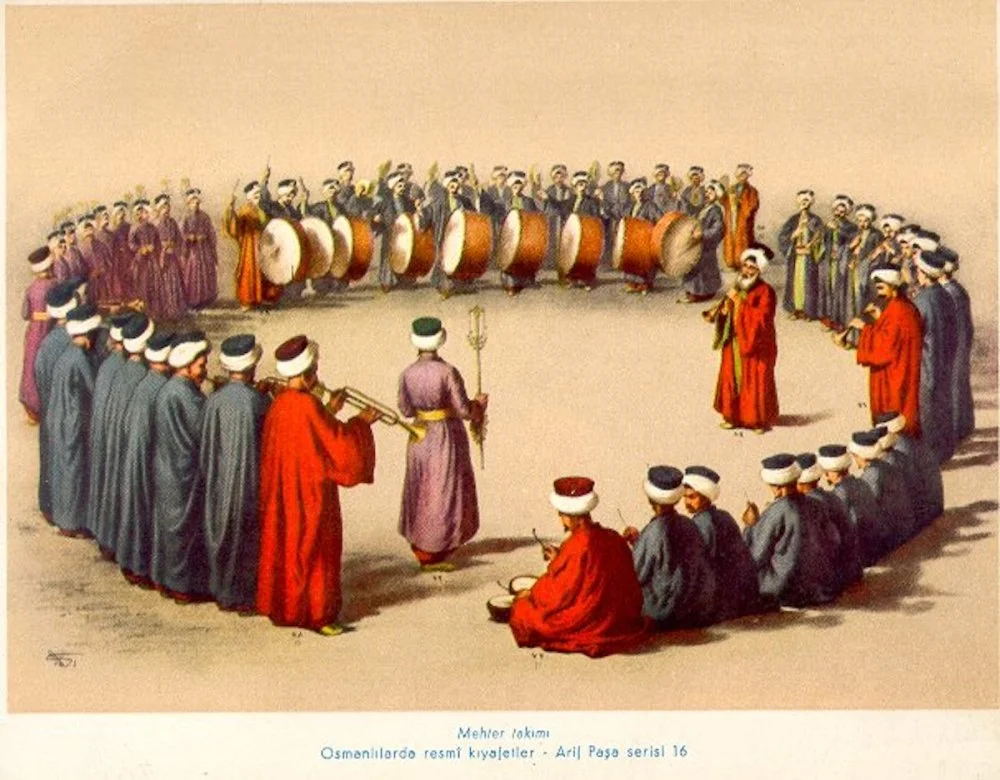 Mehterhane, Military Band, 1839. Painted by Arif Pasha/Public domain