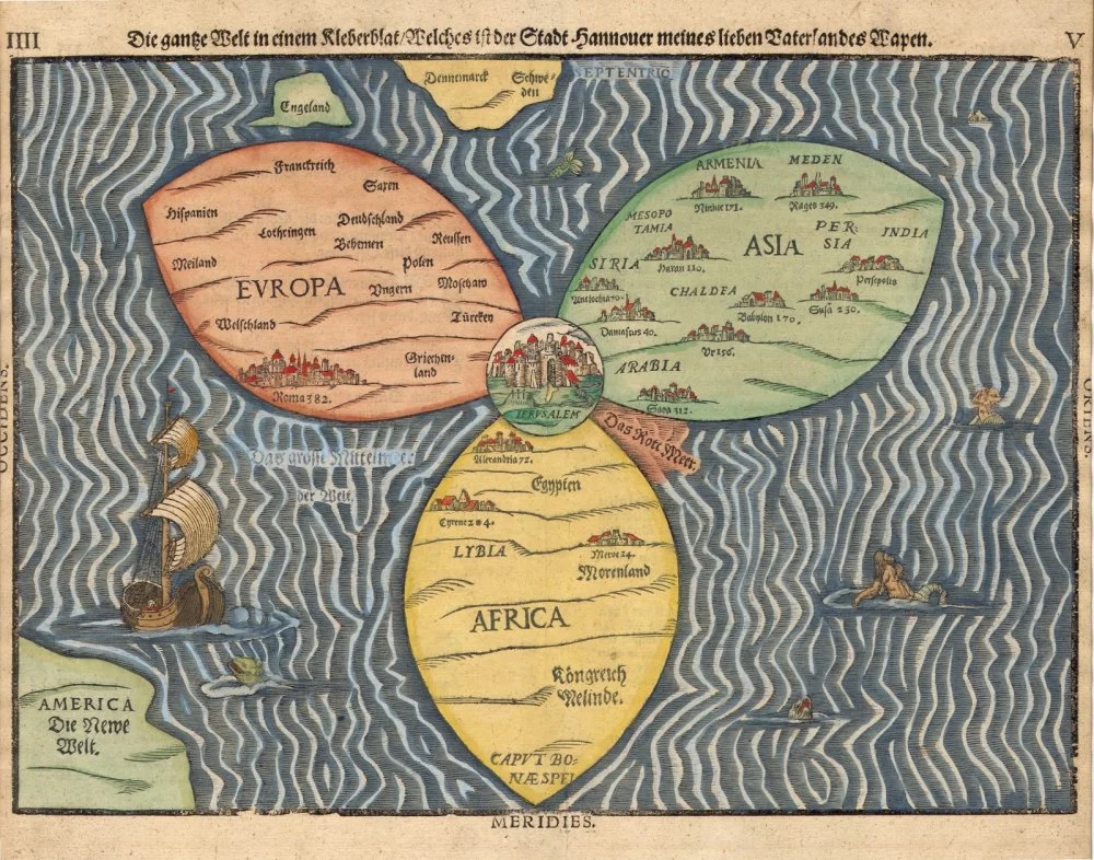 Генрих Бюнтингтің жапырақшалар картасы. 1581 жыл / Wikimedia Commons