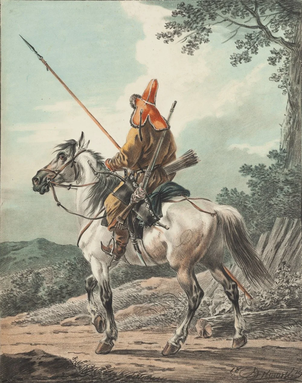 Александр Орловский. «Салт атты». Түсті литография. 1819 жыл / Wikimedia Commons