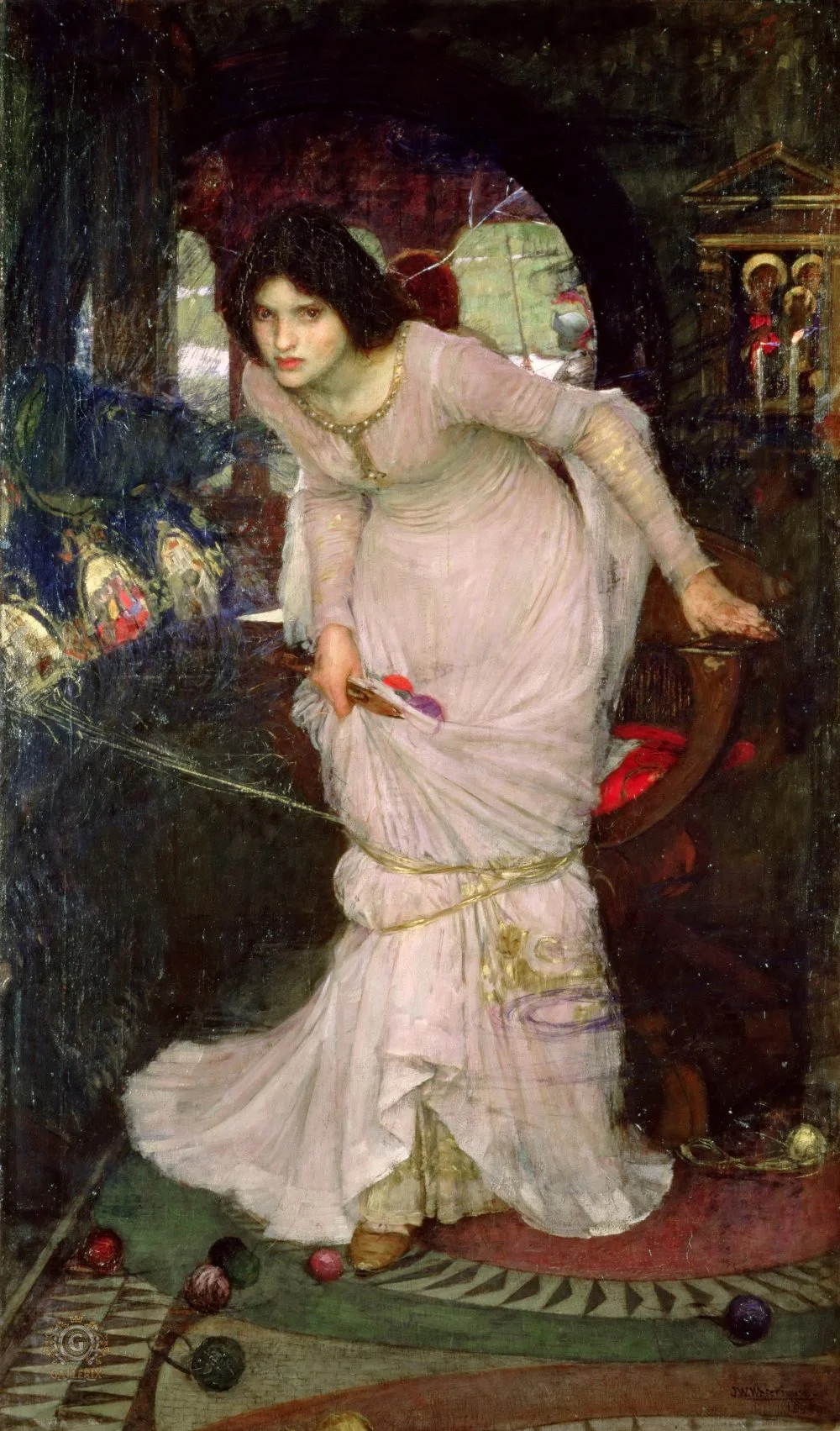 Джон Уотерхаус.  Леди Шалот смотрит на Ланселота. 1894 год/Wikimedia Commons