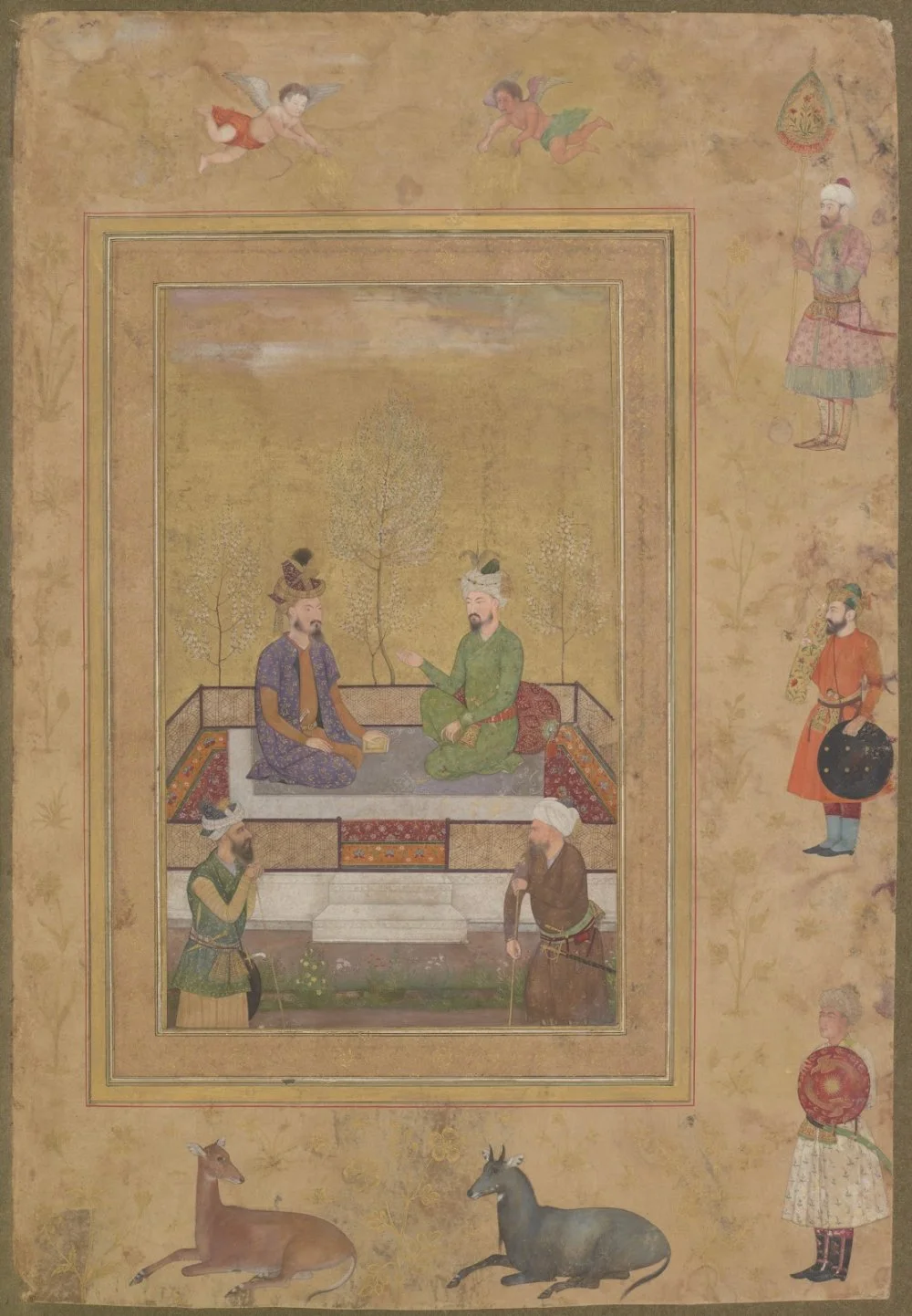 Бабур и Хумаюн с придворными. 17 век / Wikimedia Commons
