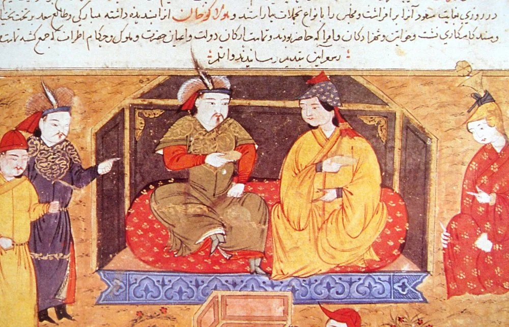 Құлағу хан өзінің христиан әйелімен/Wikimedia commons