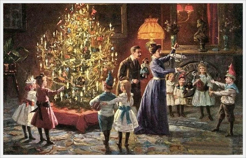 Рождество в дворянской семье. 19 век/Из открытого источника 