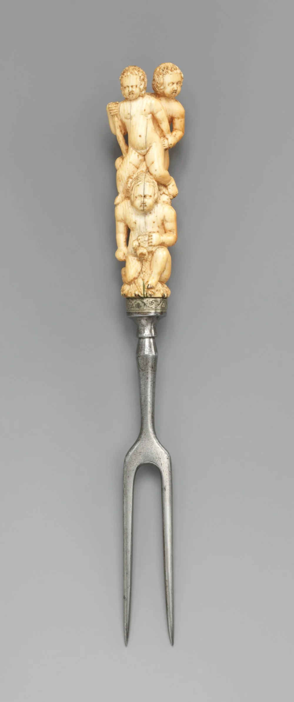Fork German first half 18th century   Steel, ivory. /MET