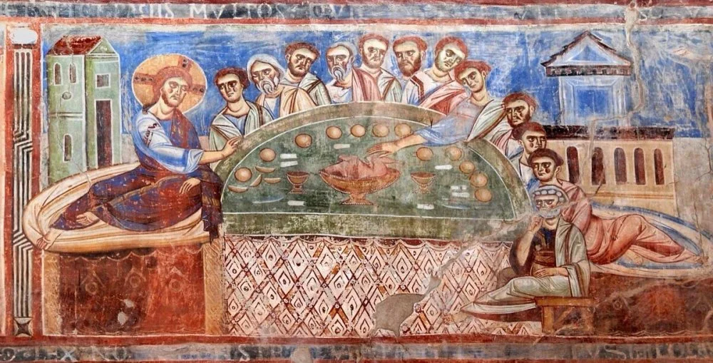 Unknown painters. Last Supper of Sant'Angelo-in-Formis. 11th century/Wikimedia commons