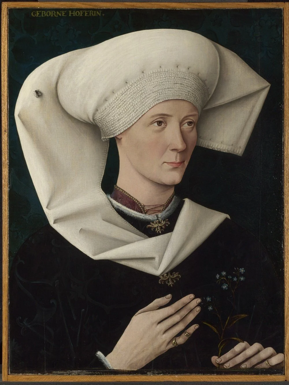 Неизвестный художник. Портрет дамы из семьи Хофер. 1470/The National Gallery, London