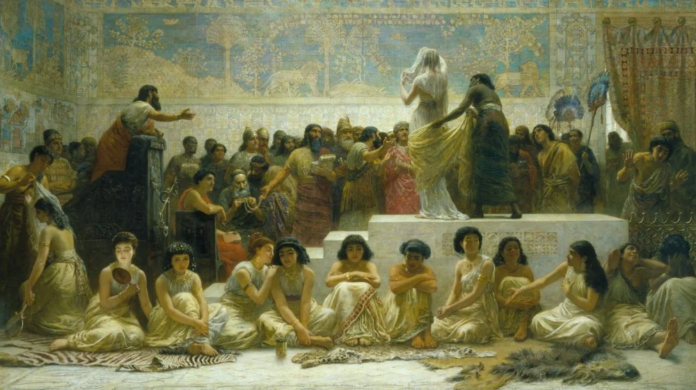 Эдвин Лонг. Вавилонский рынок невест. 1875.