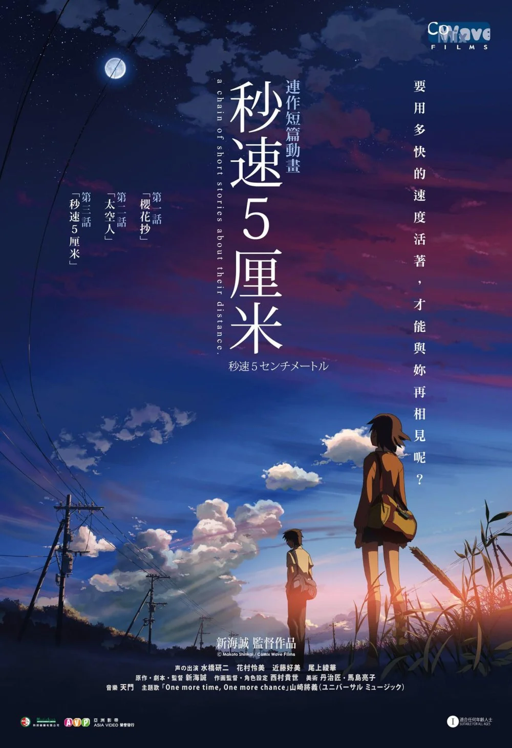 Постер фильма 5 сантиметров в секунду (Режиссер Макото Синкай, 2007)/Makoto Shinkai Animation/Alamy